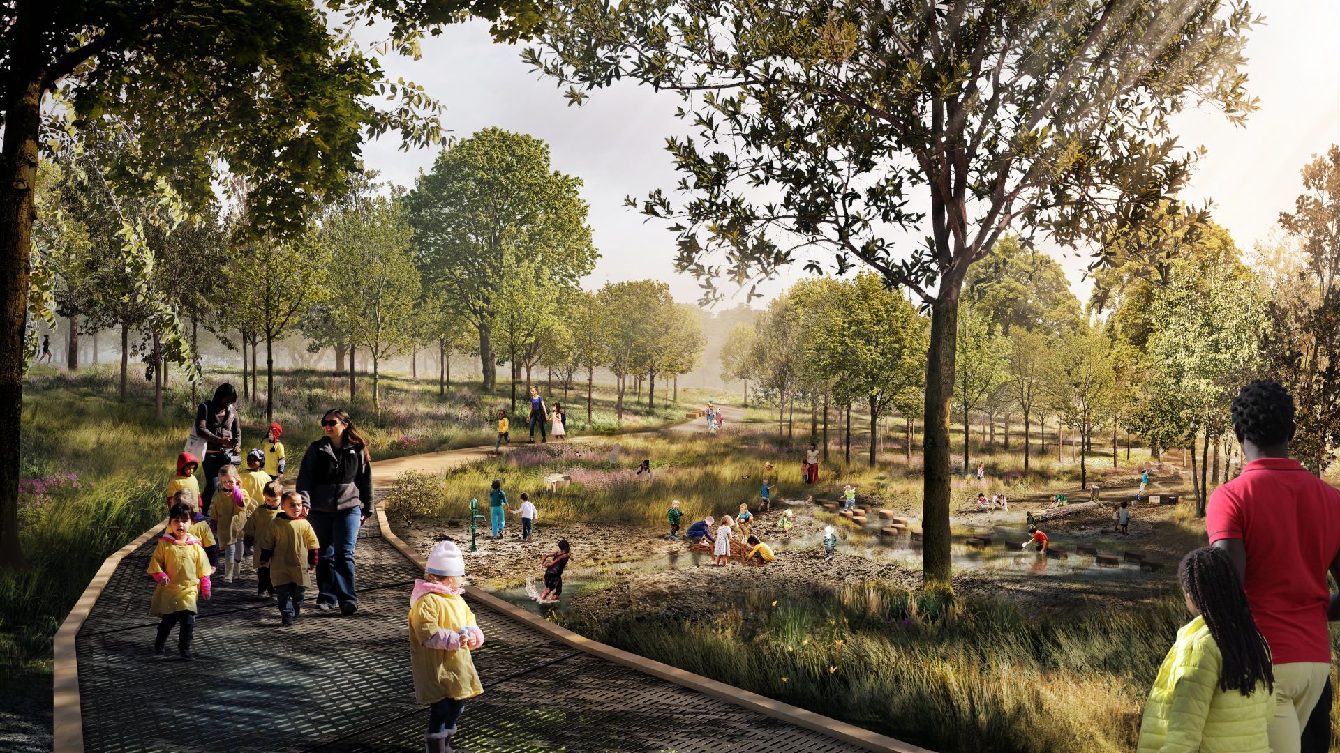 Nature Playscape in Forest Park